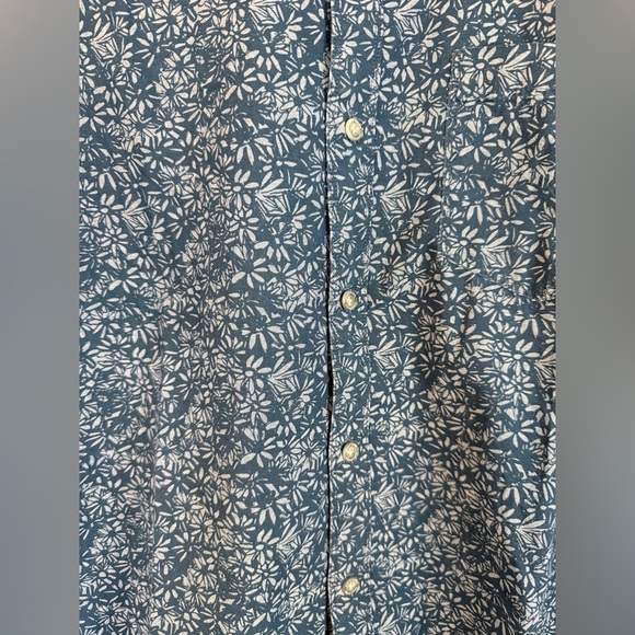 Eddie Bauer Mens Navy Floral Classic Fit Short Sleeve Button Down Shirt Size 2XL - Picture 2 of 8